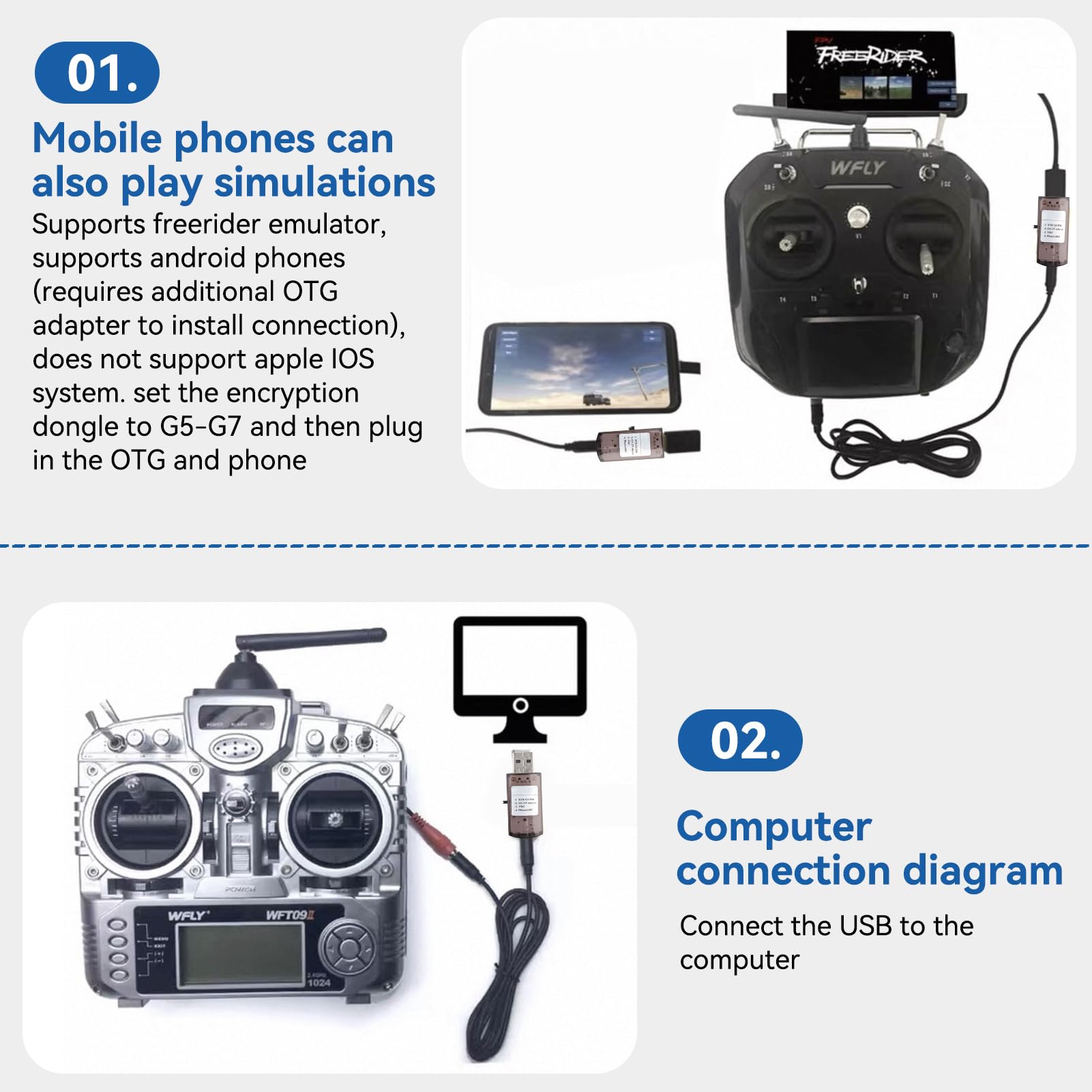 Cable Simulador RC 22 en 1, Simulador de Vuelo USB de Avión RC con Cables Juego de Dispositivos de Entrenamiento de Modelo de Vuelo para Realflight G7/ G6/ G5 Phoenix 4 E2HG