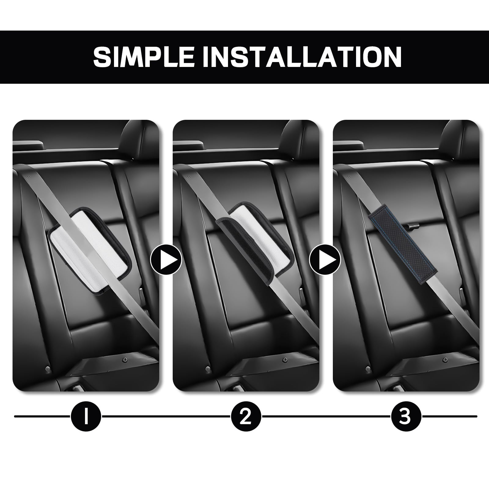2 fundas para cinturón de seguridad de automóvil, fundas suaves para correa de hombro para una conducción más cómoda, cojines de hombro para cinturón de seguridad de automóvil, protector