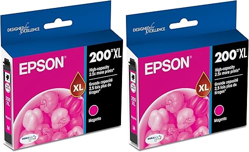Epson T200 DURABrite Ultra - Cartucho magenta de alta capacidad (T200XL320-S) para impresoras seleccionadas de expresión y fuerza de trabajo, grande