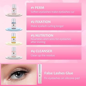 Bestauty Eyelash Perm Kit, Natural Color, Includes Perming Agent, Lash Lift Kit for Curling and Lifting Lashes