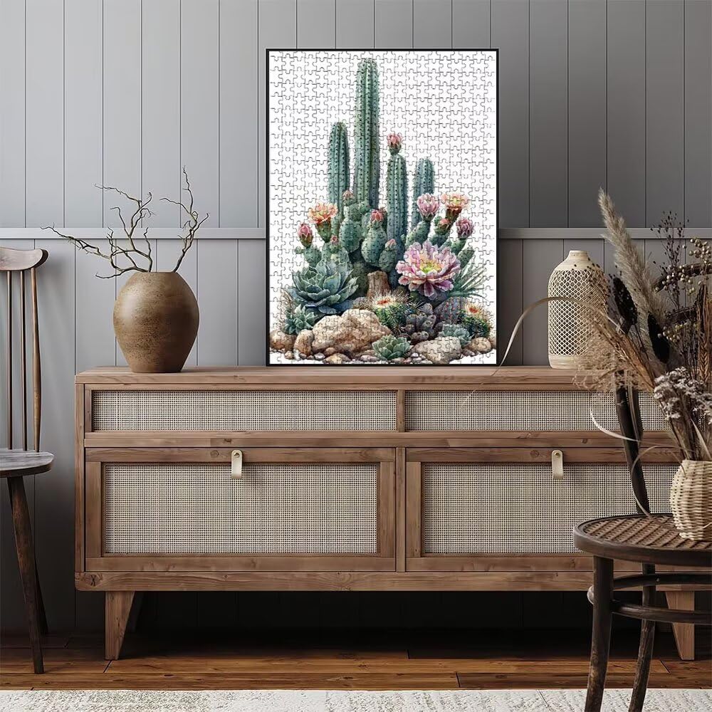 Puzzle 3000 Pezzi, Piante Cactus 3D Puzzle per Adulti Impegnativo, Educa Puzzles Artistico, Divertente E Stimolante Puzzles Decorativo per La Famiglia, Regalo e Decorazione Pareti DX0YL6-919