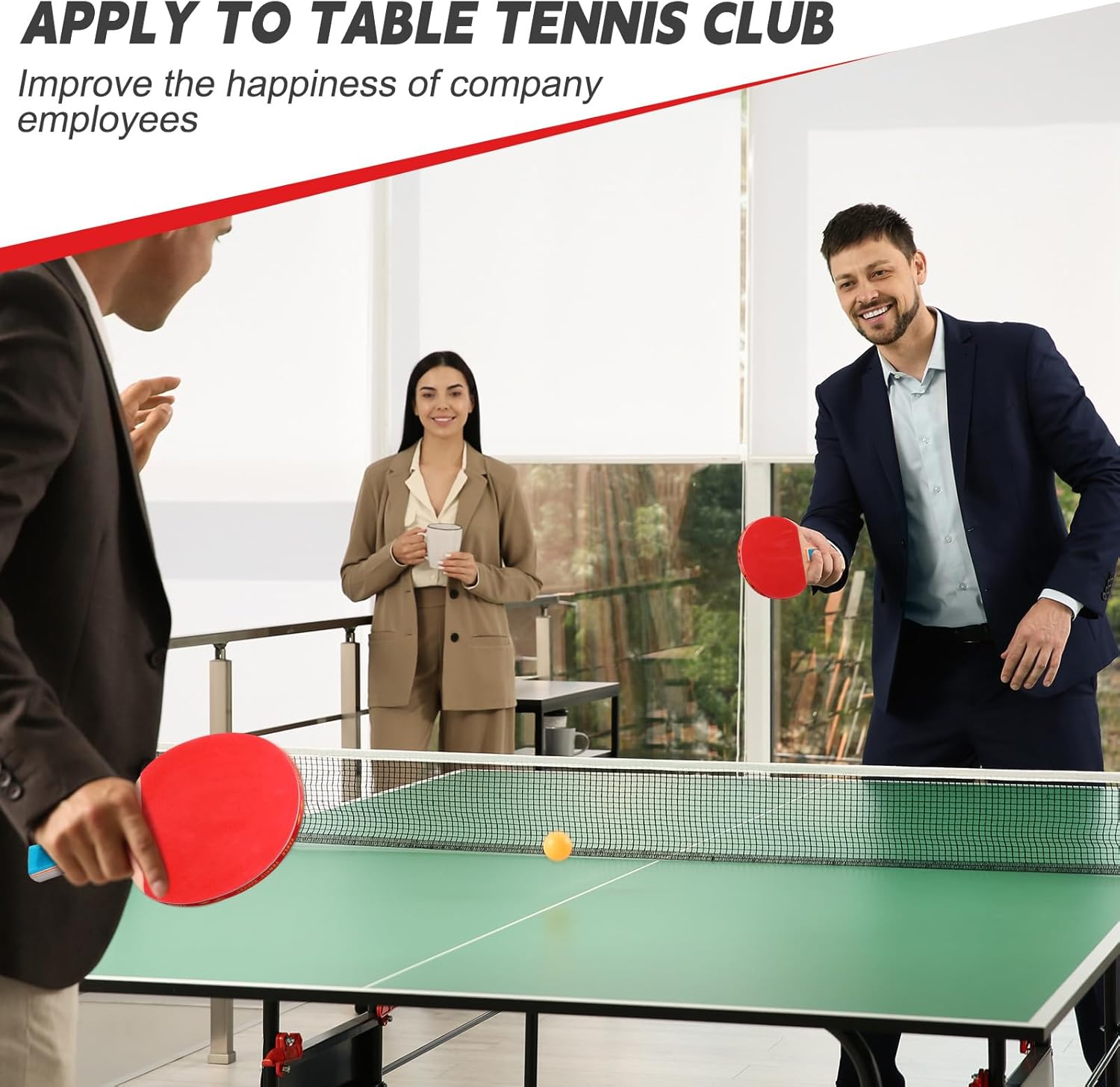 Liliful Table Tennis Paddle Set Table Tennis Rackets Bulks Paddles Portable Accessories for Indoor Outdoor, Color Handle
