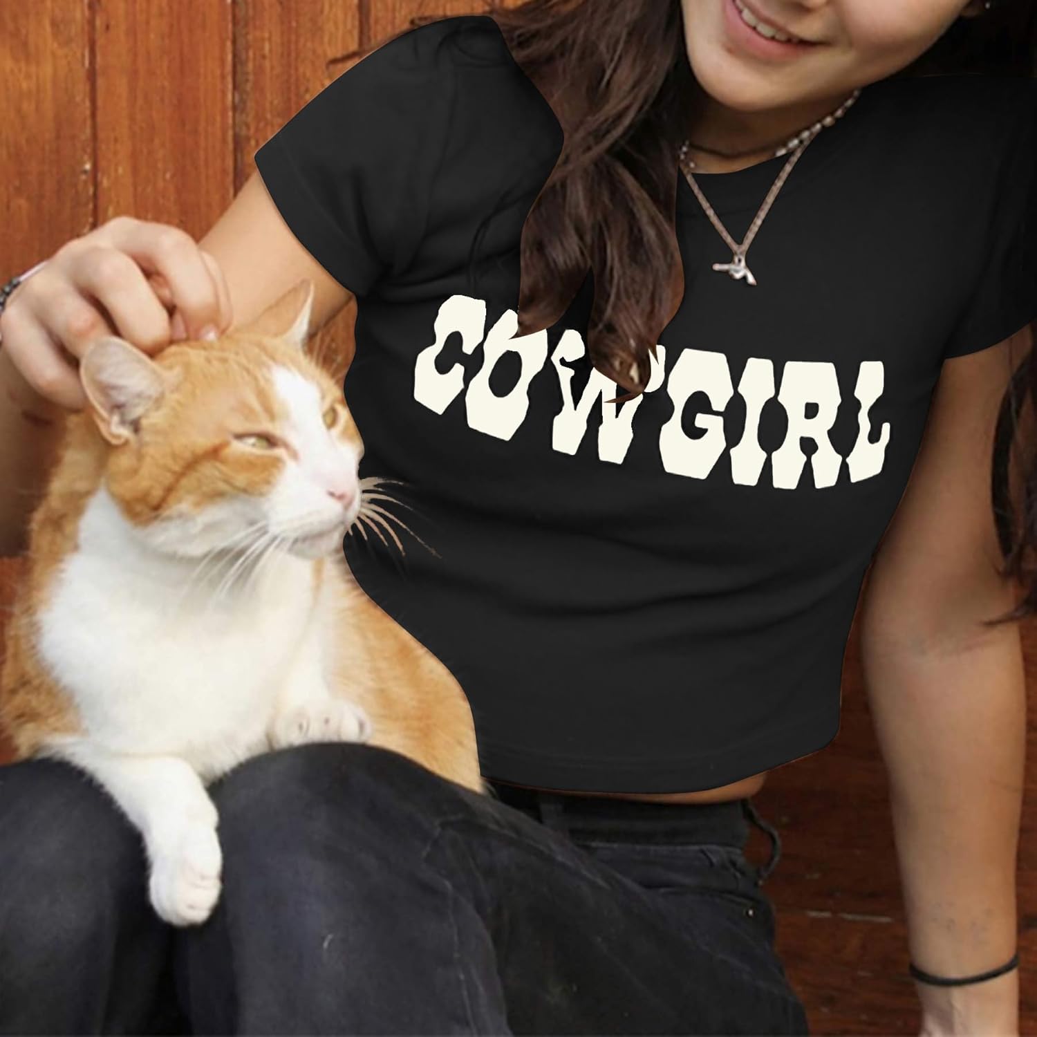 MISSACTIVER Women’s Sexy Vintage Graphic and Letter Print Crop Top Casual Summer Slim Short Sleeve Crop T-Shirt - Image 5