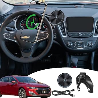 for 2026 Chevy Malibu Phone Mount 15W Fast Wireless Charger for 2026 Chevy Malibu Phone Holder 2026 Malibu Accessories Custom Fit Malibu 2016-present Compatible for All Cell Phones
