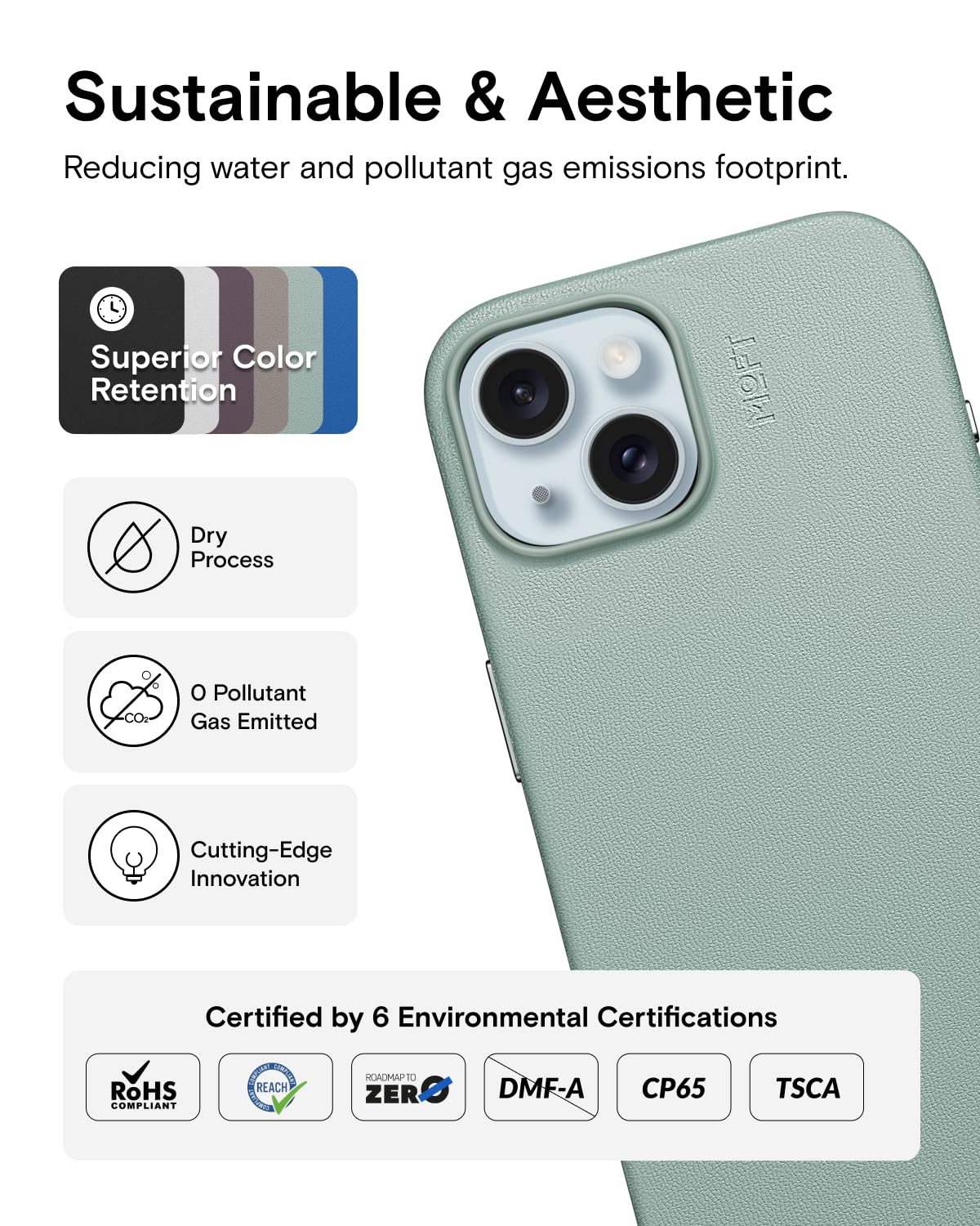 Moft Designed For Iphone 15 Plus Case Movas Vegan Leather