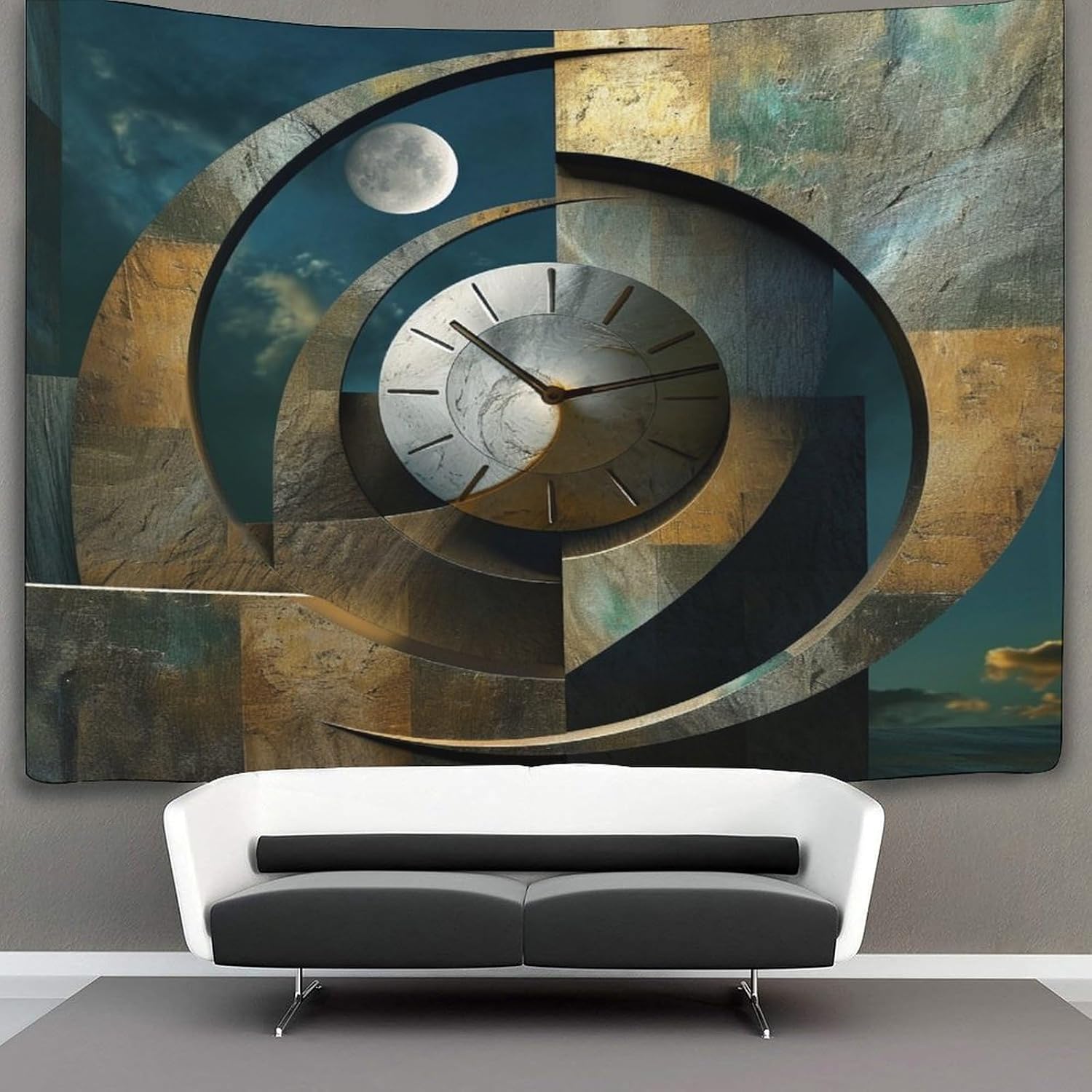 Tapisserie Murale Magnolias Printemps En Urne - Grande Décoration Florale Avec Tige - 43 X 33 Pouces