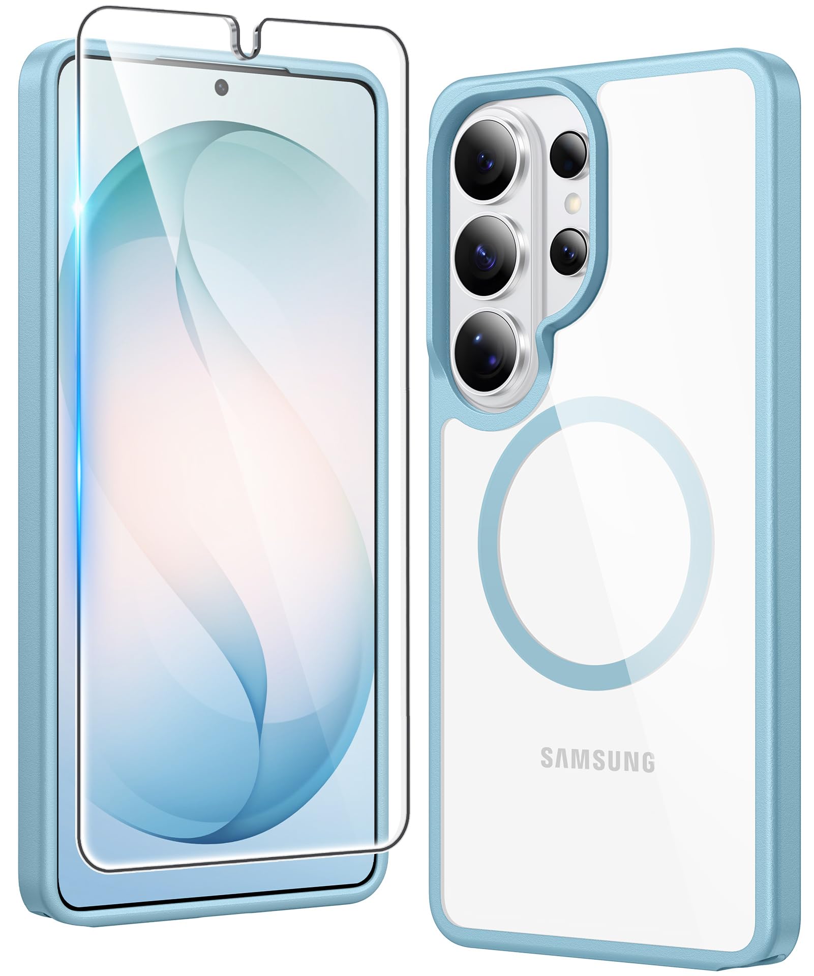 FNTCASE for Samsung Galaxy S26-Ultra Case Clear Compatible with Magsafe | Screen Protector, Anti Yellowing, Magnetic Phone Cases, Slim, Rugged Protective, Transparent Cell Phone Cover