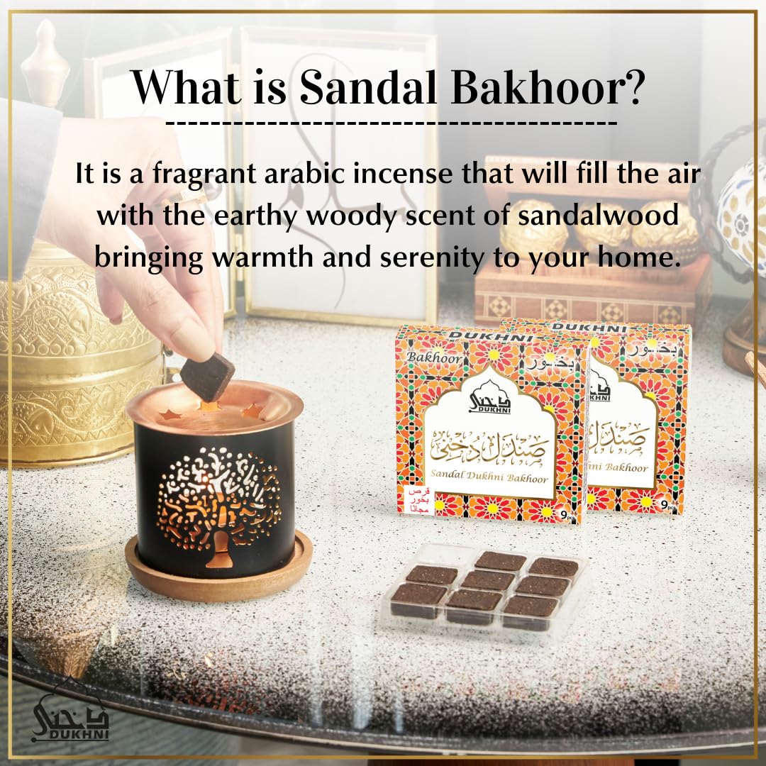 Amazon.com: Dukhni Sandal Bakhoor Burner Set | Arabic Incense Gift