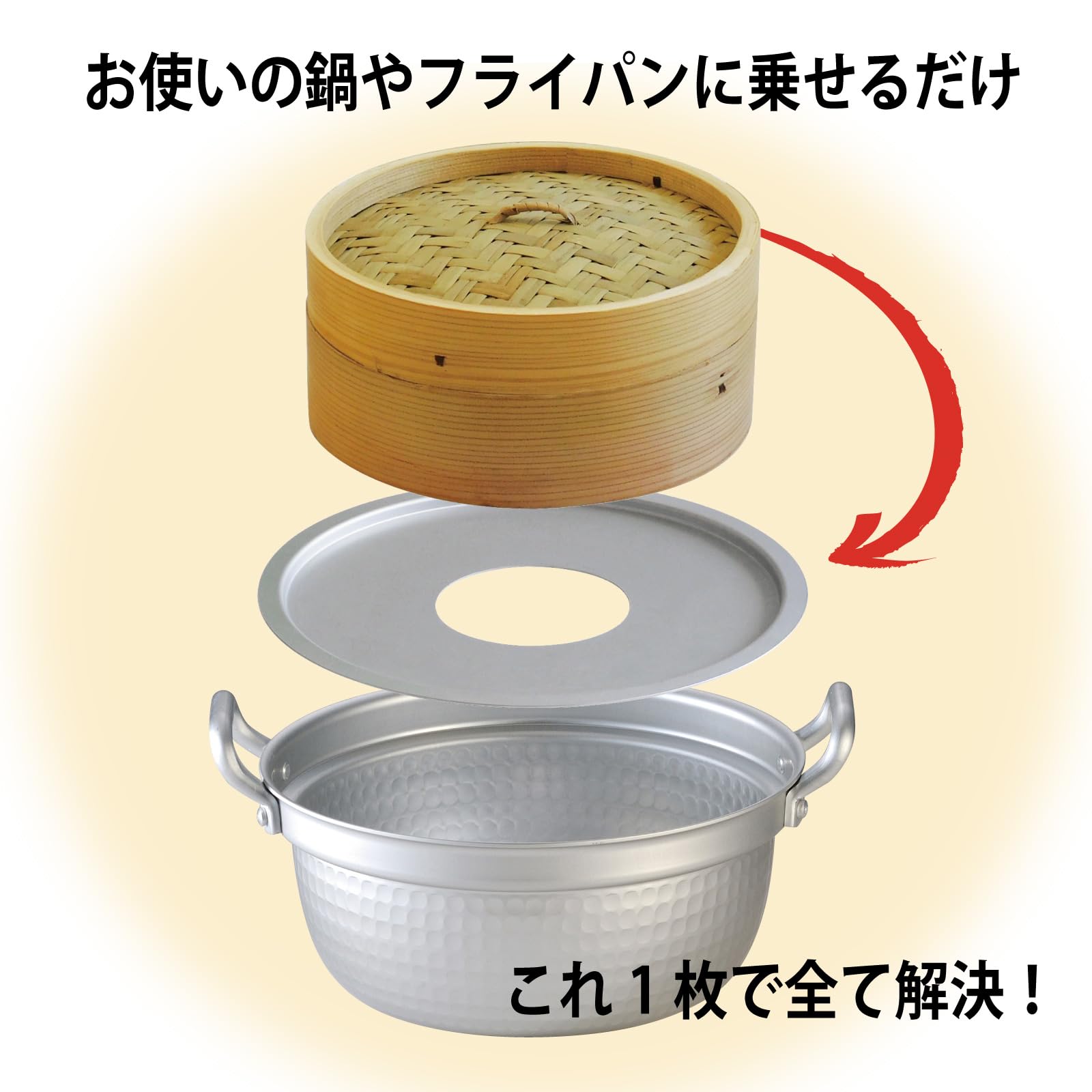 Amazon.co.jp: 北陸アルミ 中華セイロ受け台 兼用26・28cm (対応中華