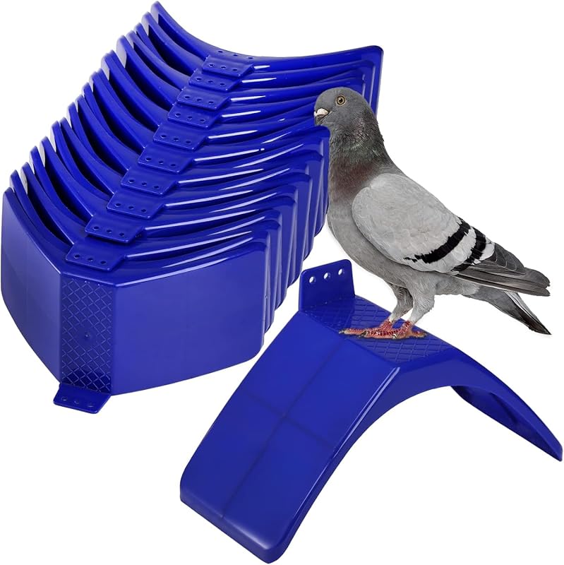 Poleiro para Aves Coloch com Estrutura de Plástico para Descanso, Modelo Co-DoveRestStand-20p-blue, Pacote com 20