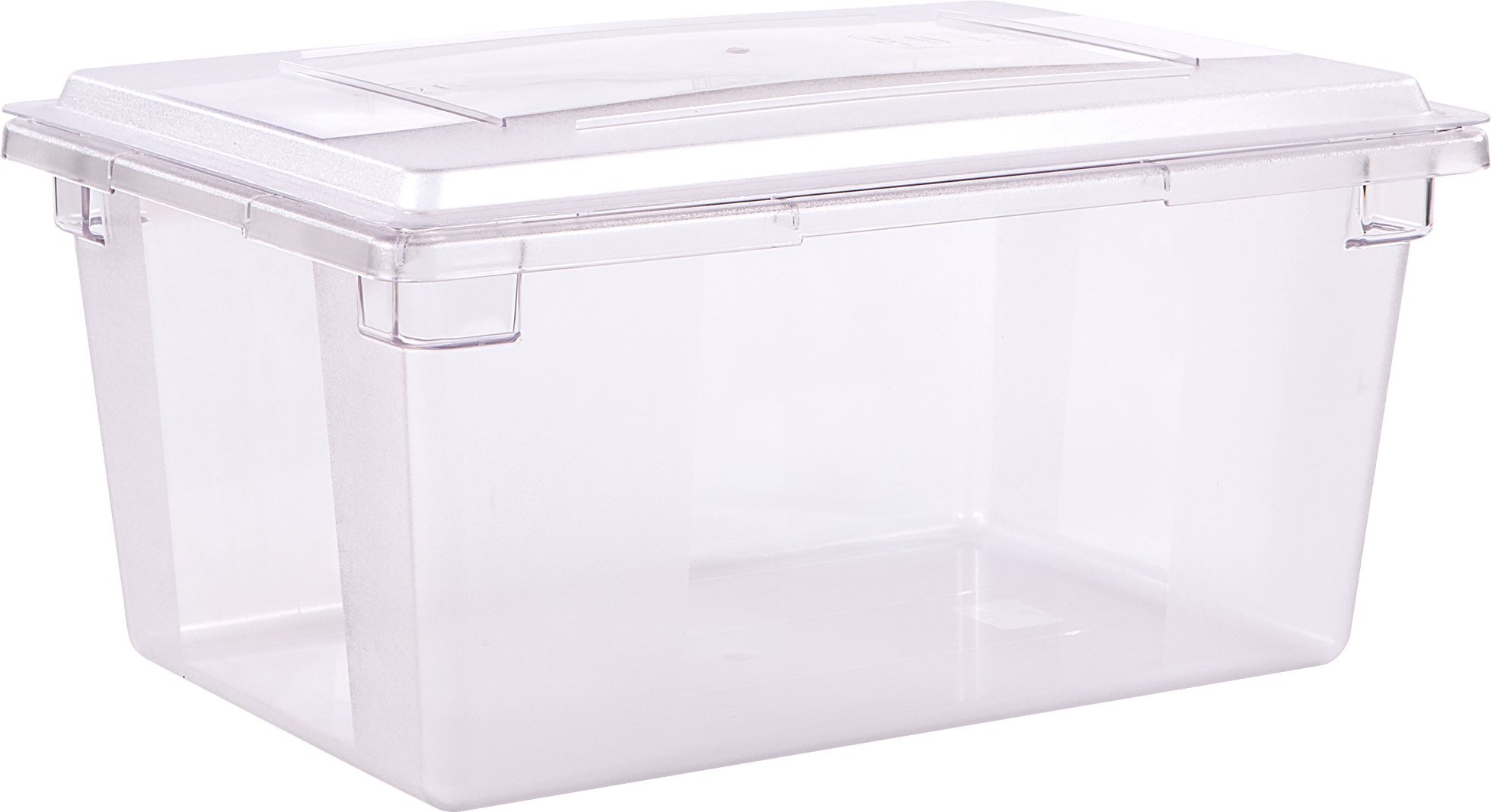 Carlisle Contenedores de almacenamiento apilables transparentes, policarbonato, transparente, 26" x 18" Lid