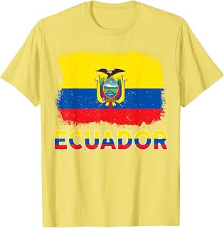 Kids Ecuador Flag Ecuadorian Hispanic Heritage Men Boy Women T-Shirt