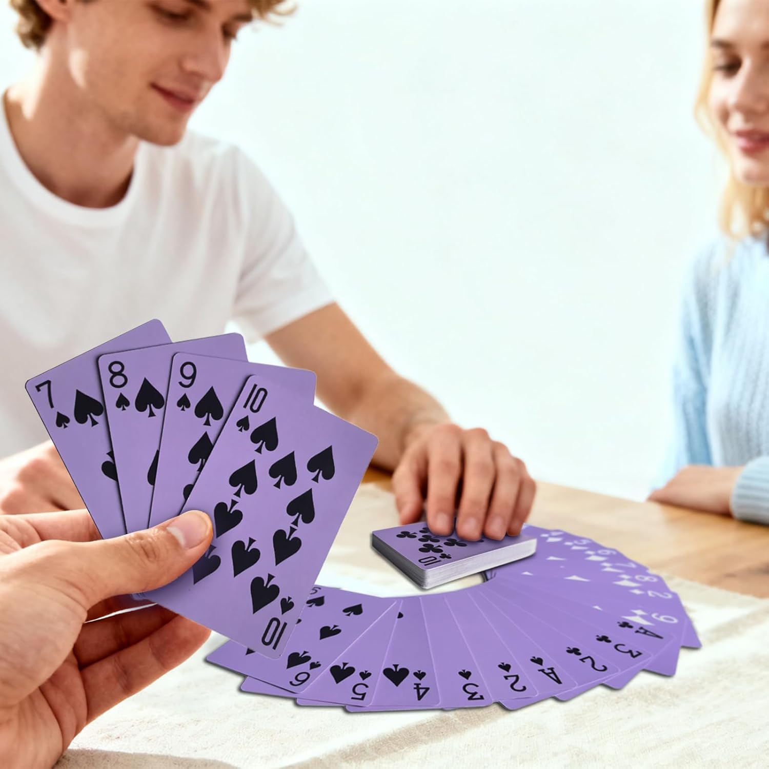 2 Decks Purple Playing Cards, Purple Deck of Cards, Easy to Shuffle, Paper Poker, Party Supplies, Gift Idea
