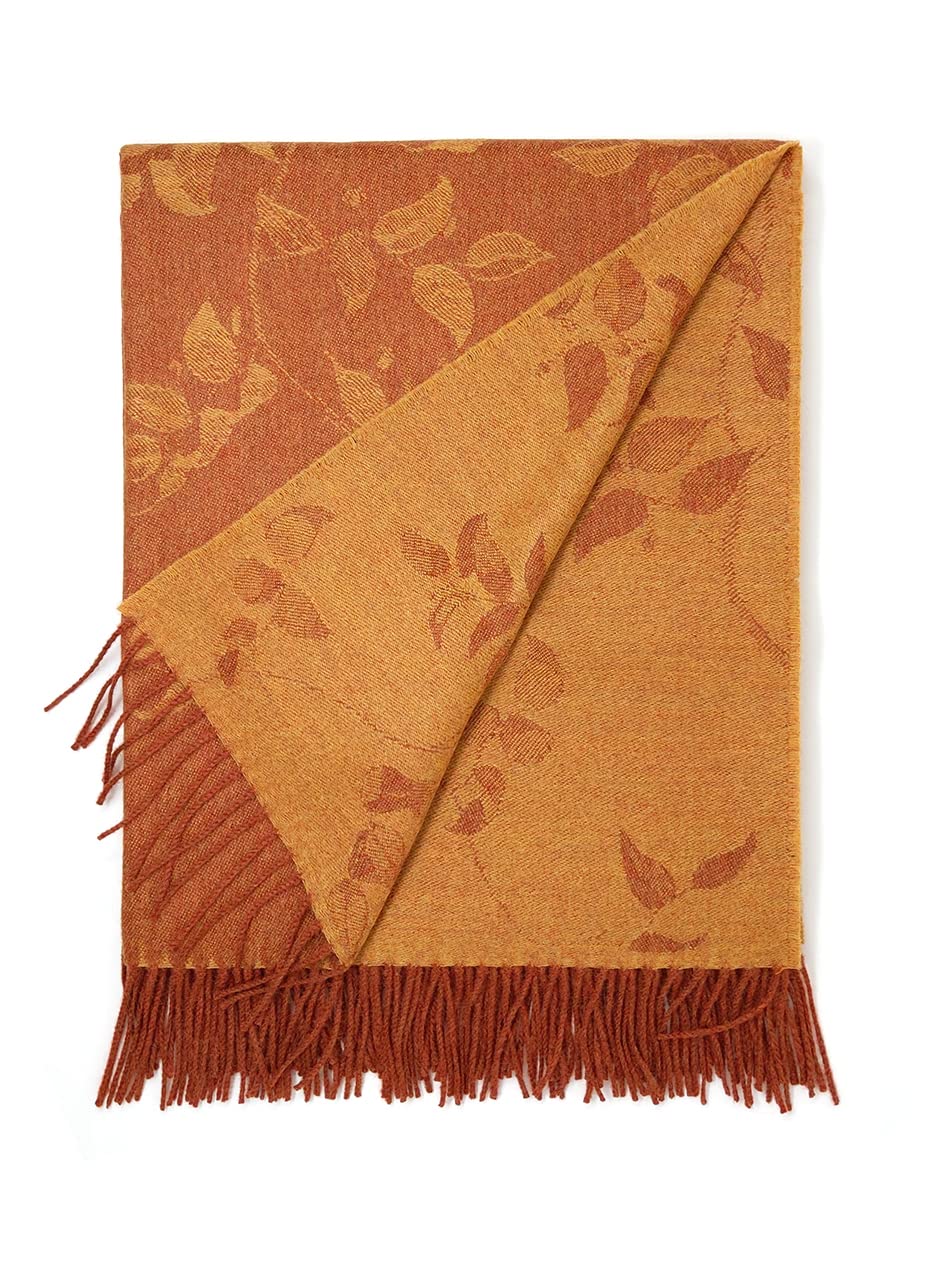 Alpaca Home | Floral Leaf Botanical Alpaca Throw Blanket | 100% Baby Alpaca Wool | 5.9 Feet Long X 4.25 Feet Wide