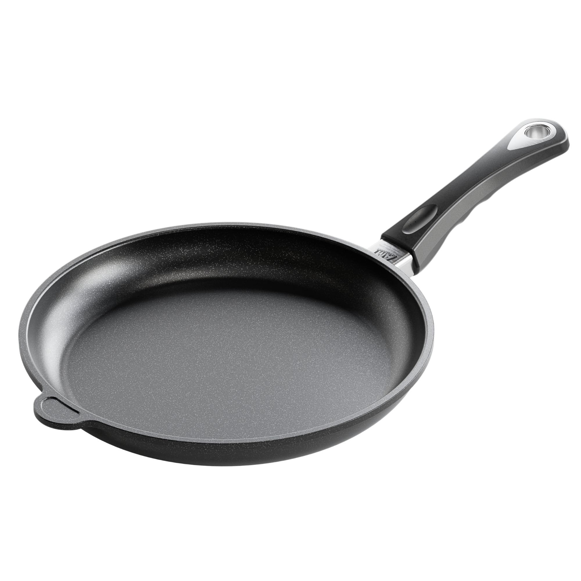 AMT Gastroguss Bratpfanne 28 cm Ø Schwenkpfanne 4 cm hoch, fester Stiel, nicht induktionsgeeignet, Lotan® Antihaft-Veredelung, Gusspfanne (Aluguss), AMZN-428