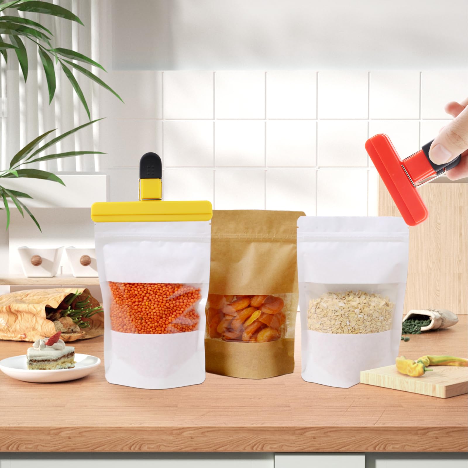 Clips D'Étanchéité Alimentaire, Pinces Pour Sachets,24 Pcs Clip Fermeture Cuisine, Clips Pour