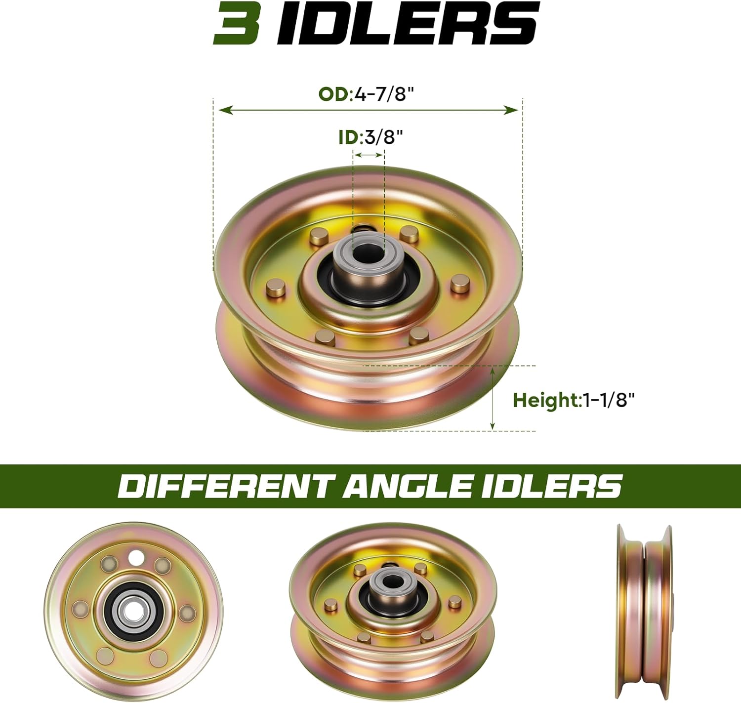 50 Inch Mower Deck Rebuild Kit Compatible with Cub Cadet/MTD/Troy-Bilt RZT50 RZT50VT, 3 Spindle 618-04126 918-04125 +3 Idler 753-08171+3 Blade 742-04053+1 Belt 754-04044+4 Deck Wheel