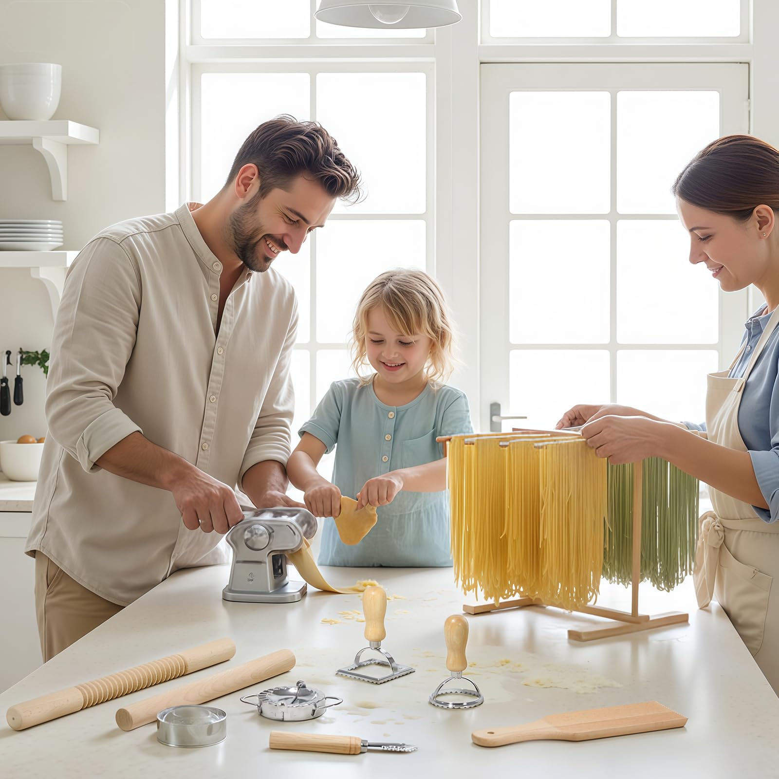 Italdos Set Machine à Pâtes Rouleaux Découpeurs pour KitchenAid Robot