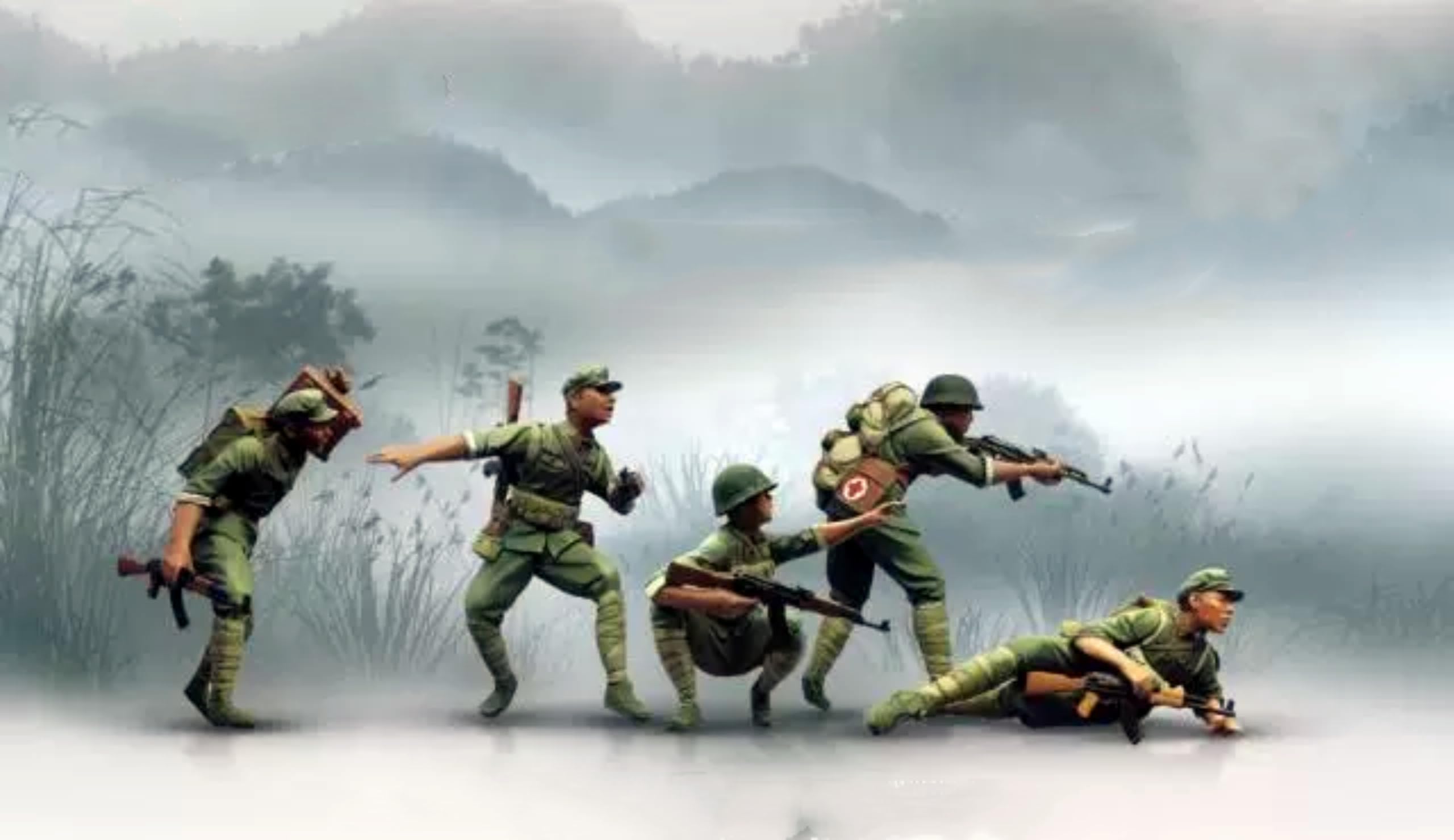 Bhowsa 1/35 Kit di modellismo in resina di un soldato cinese della Seconda Guerra Mondiale non dipinto e non assemblato (5 persone) //f6GT4s4