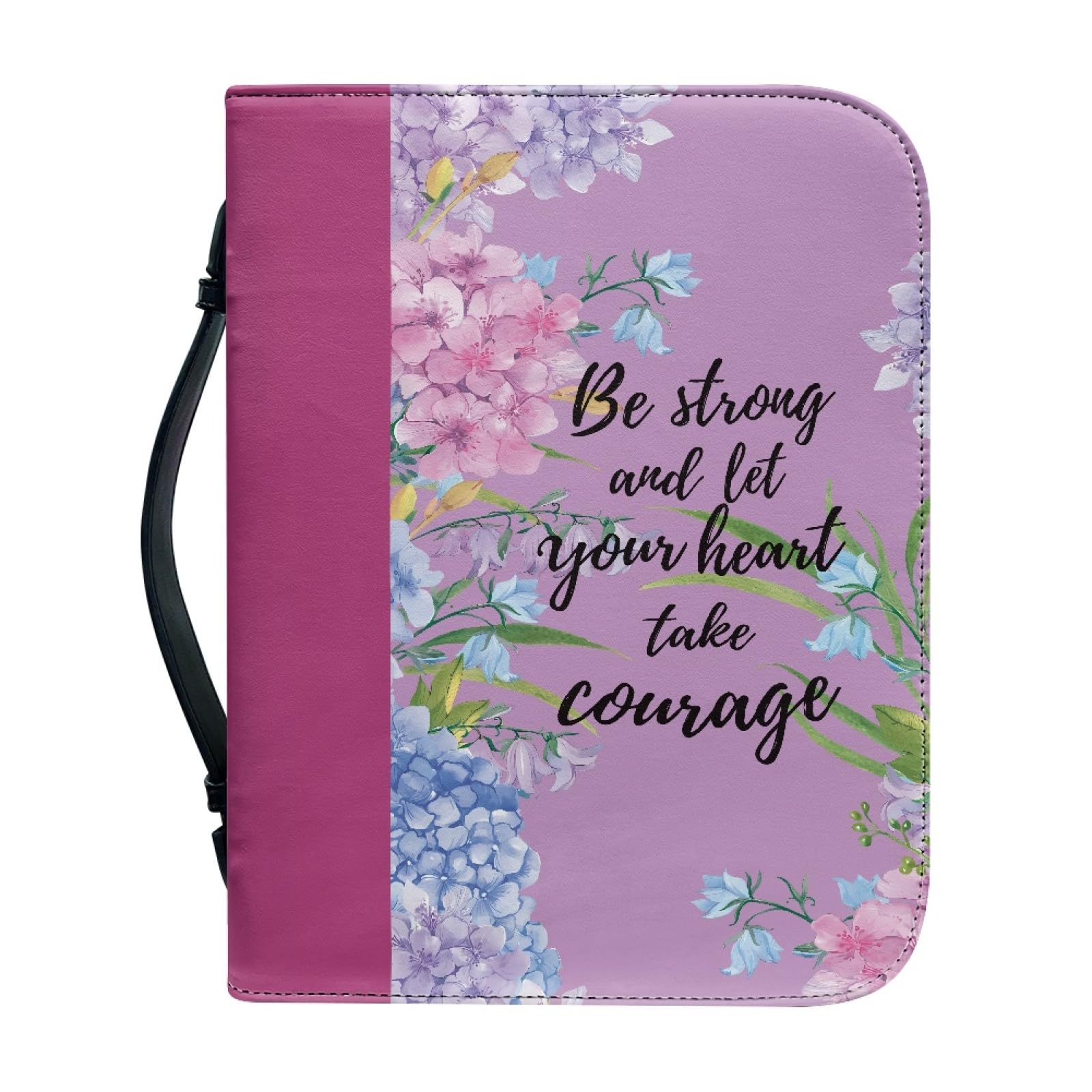 Dajingkj Bible Cover With Zipper Large Leather Personalized Bible Bag Women Men Bag Bible Book Church Handbags, purple, XX-Large — image 1