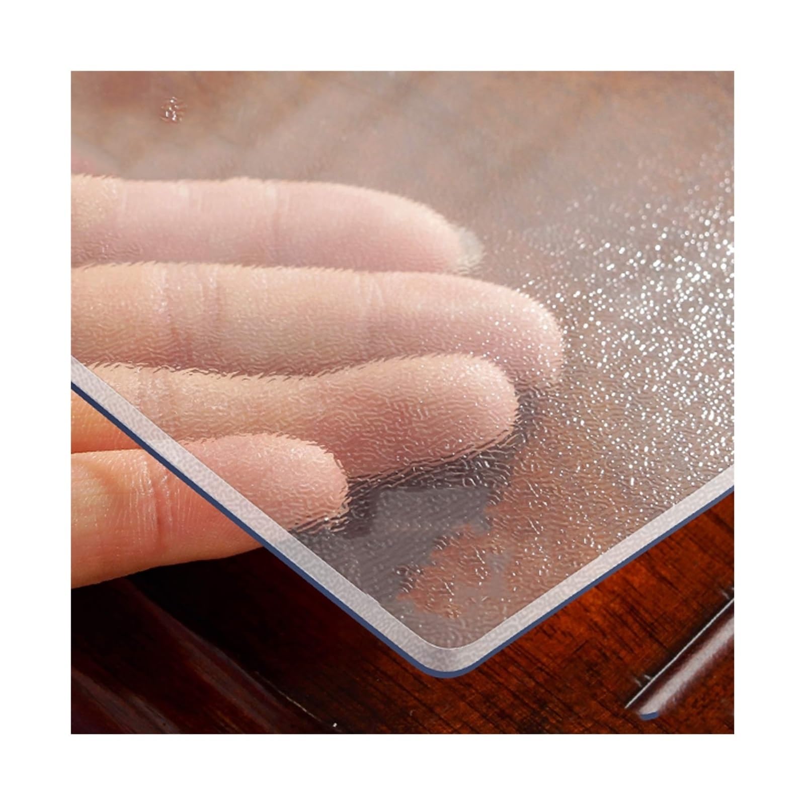 Copertura Protettiva Trasparente per Scrivania Copertura Protettiva per Tavolo In PVC Satinato Trasparente da 1,60mm di Spessore per Cucina, Tavolo da Pranzo, Scrivania, Tavolino da Caffè(Frosted,120x