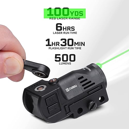 Miniatura 4 de Firefly V5 - Combo de pistola láser con linterna láser  Compañía propiedad de veteranos de combate  Luz de flash táctica de 500 lúmenes con láser