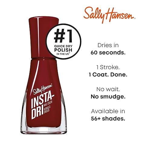 Vista 29 de Sally Hansen Insta-Dri - Esmalte de uñas, colección City Chic, color rojo (That's A Blazing!), 0.31 onzas líquidas 209 Té real alternativo