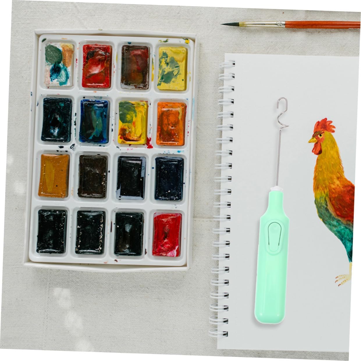 Electric Pigment Mixer for Artists 2 Sets Plastic Stirrer Tool image 5