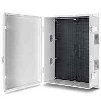 Vista 16 de Caja de conexiones eléctricas para exteriores con toma de alta potencia, carcasa resistente al agua ABS con panel de montaje interno y cubierta