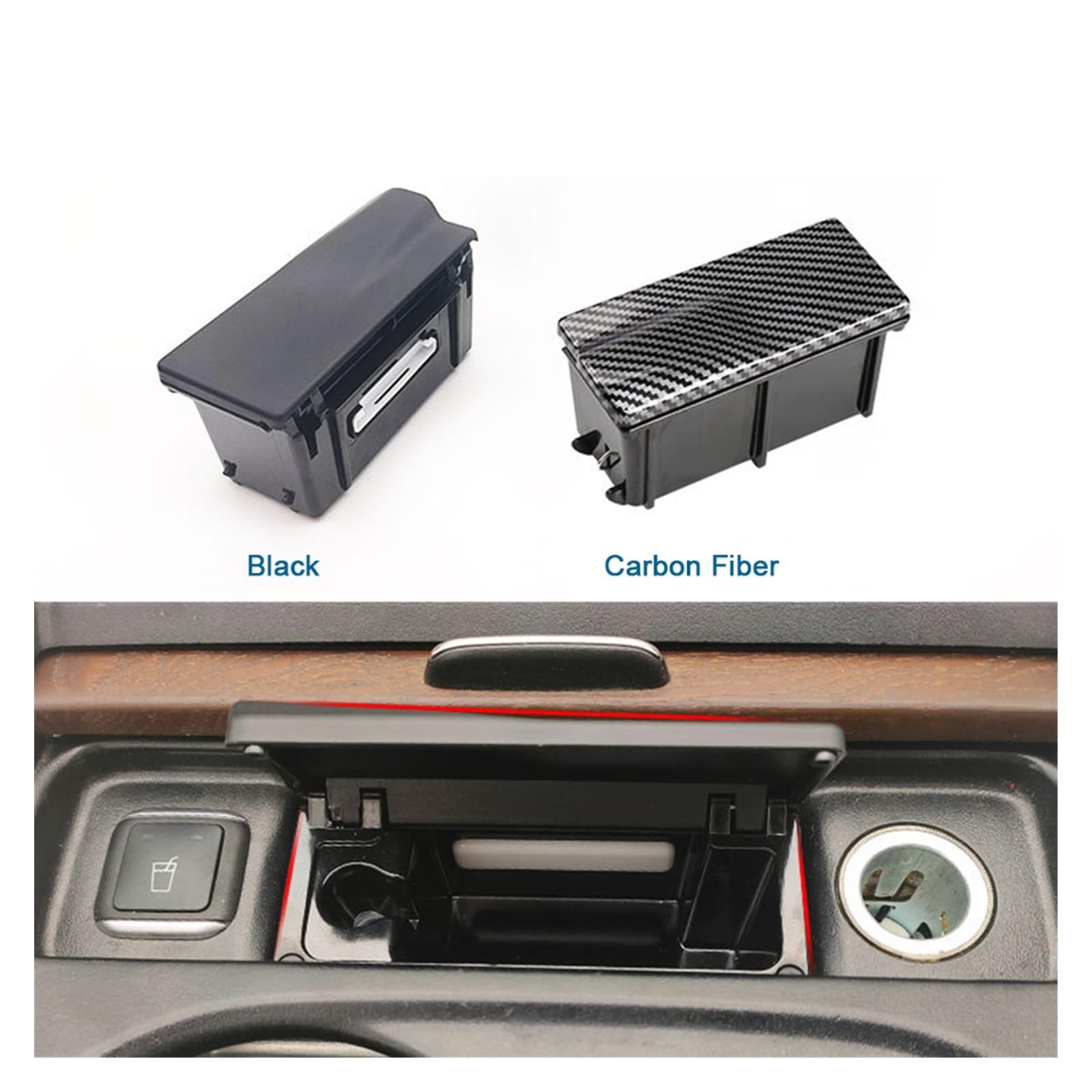 Carbon Fiber Aschenbecher Mittelkonsole - Für Mercedes ML GL W166 GLE GLS