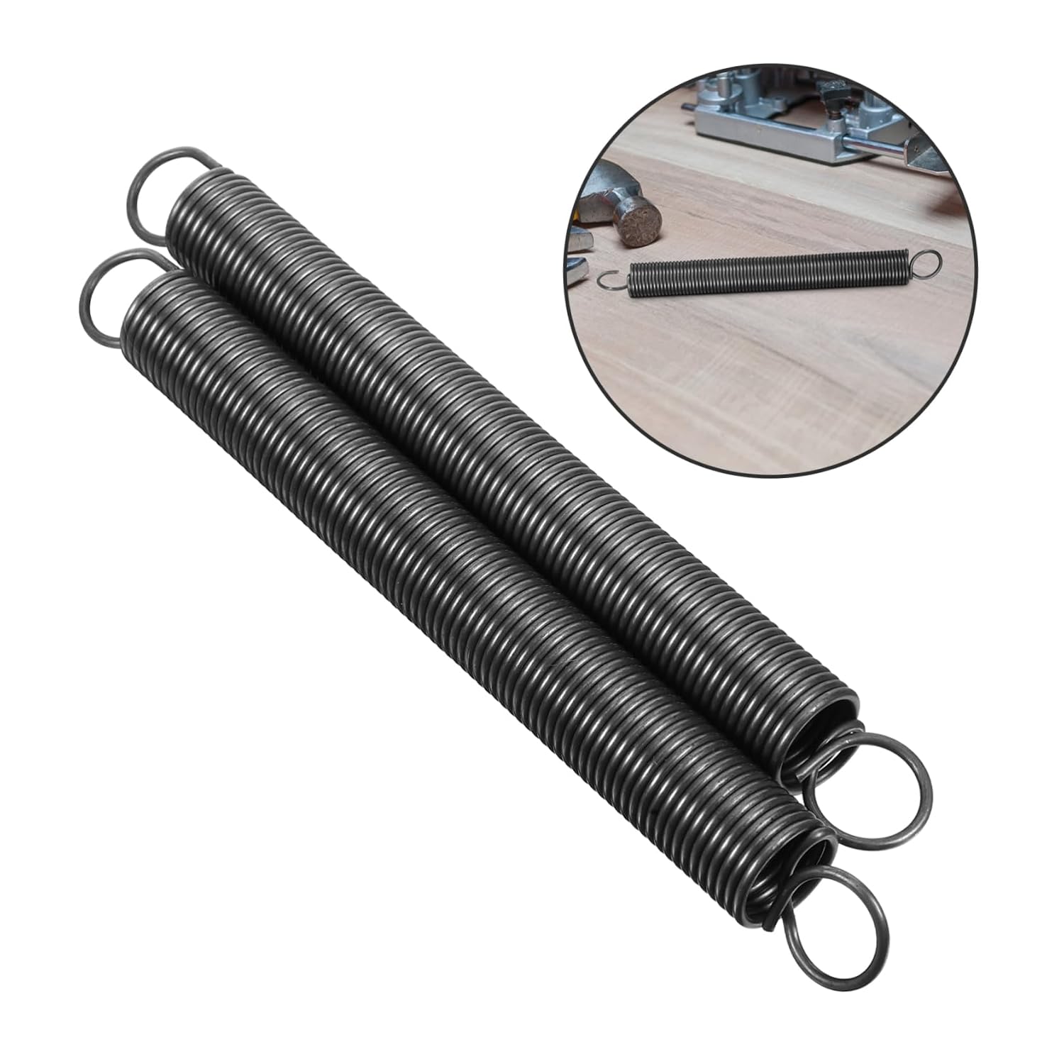 Zerodeko 2pcs Double Hook Tension Springs Heavy Duty Steel Wire Spring for Compression Extension Mechanical Projects for DIY Crafting Repairs Exceptional Tensile Strength Reliable Grip