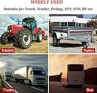 Vista 7 de Paquete de 10 Luces Laterales Marcadoras de Remolque DC 12V Verde Ahumado 3.8" 6 LED Barra de Luz de Gálibo Tira de Luz Indicadora de Señal