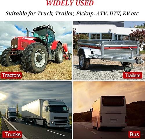 Miniatura 7 de FABOOD F Paquete de 10 luces LED de 12 V CC ámbar de 3.8 pulgadas, 6 luces LED de marcador lateral para remolque, camión, camioneta, cuatrimoto,