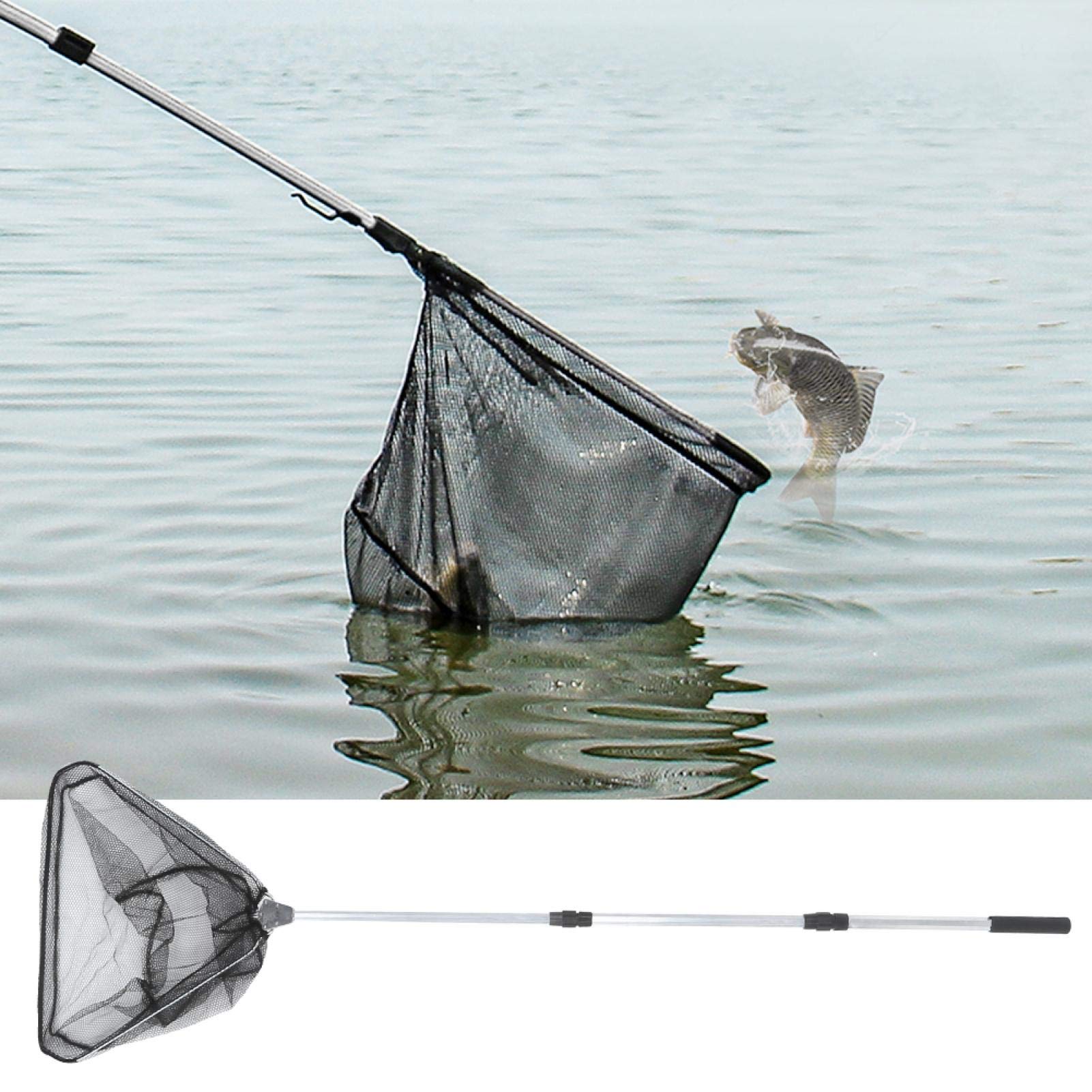 52,5-150 cm Składana podbierak wędkarski, teleskopowa rączka podbieraka, wędkarstwo morskie do dzikich połowów