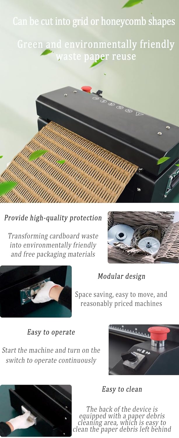 Corrugated Box Expanding Cutter - Eco-Friendly Packaging Buffer Filler with Honeycomb Netting, 325mm Cutting Width Paper Cutting Machine