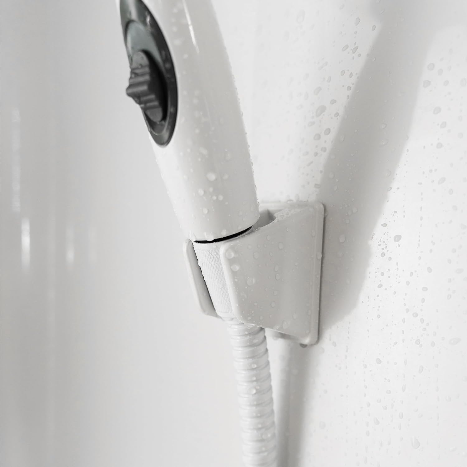 Dura Faucet Premium RV Handheld Shower Wand, Hose Kit, Eco-Friendly On/Off Switch (White)