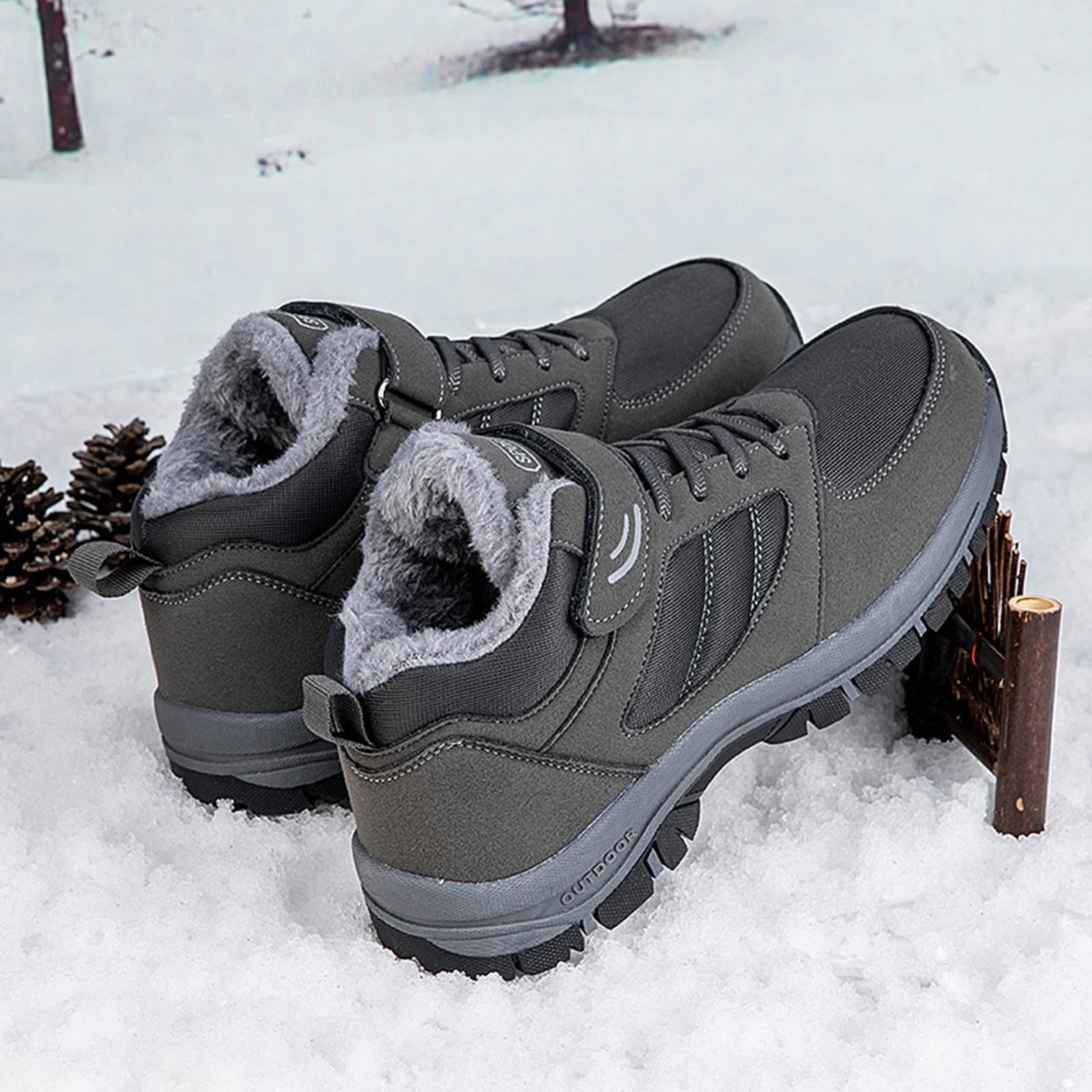 FGUUTYM Botines para mujer Zapatos negros de algodón Zapatillas de hombre Botas cortas Botas de nieve unisex invierno cálidas botas de invierno botas de invierno más zapatos deportivos de terciopelo