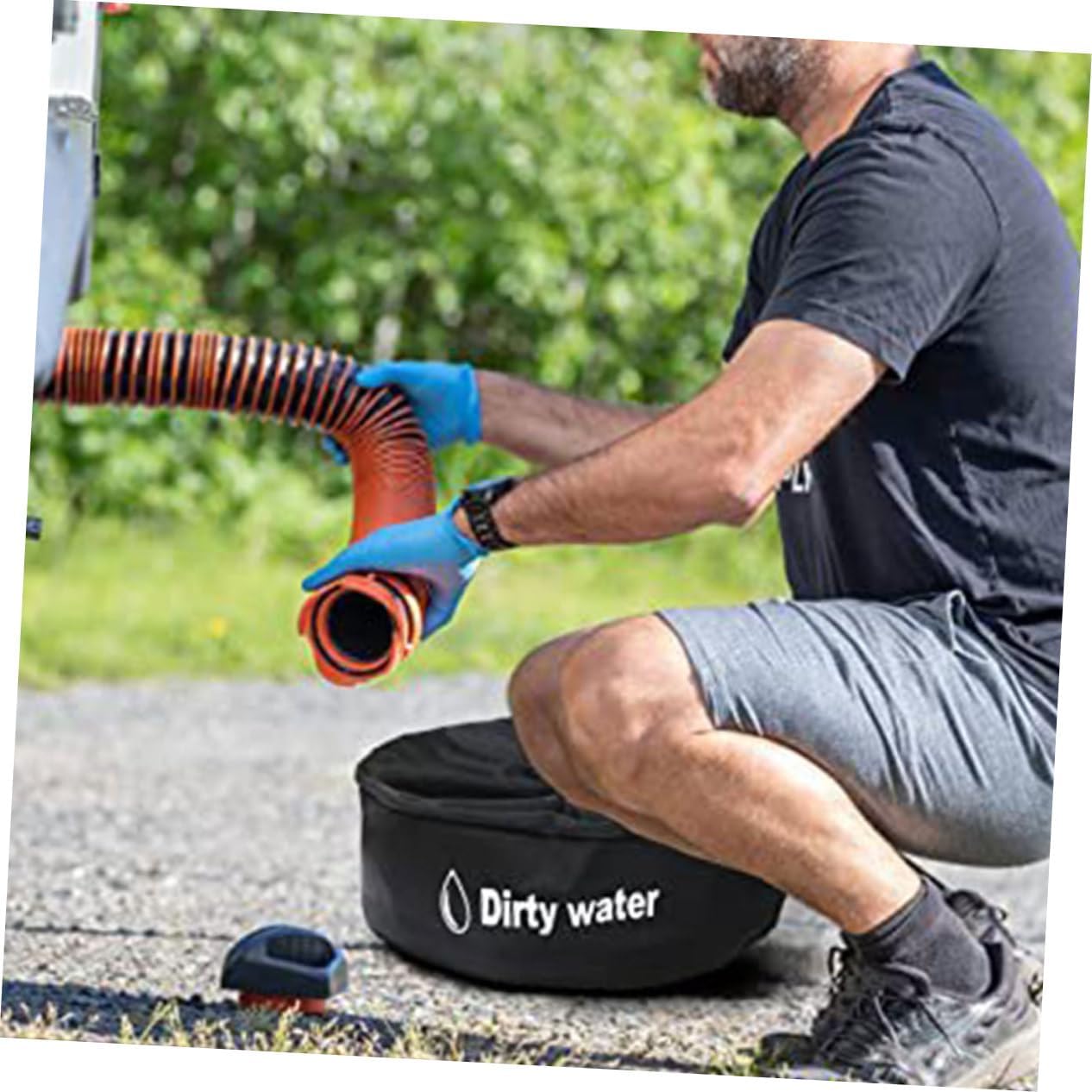 Sosoport 4pcs Rv Sewer Hose Storage Bag Travel Tote Bag for Garden Hose Rope Closure