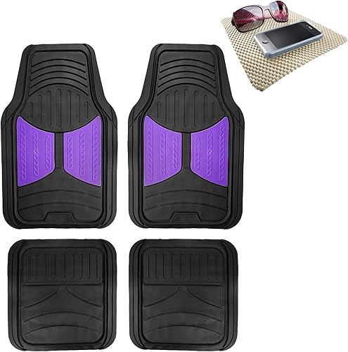 TLH Monster Eye - Alfombrillas de goma morada resistentes con almohadilla antideslizante para el tablero y juego completo de ajuste universal,