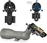 Vista 5 de Smartphone Scope Adapter- Phone Mount Working with Spotting Scopes& Binoculars& Monocular& Telescope& Microscope