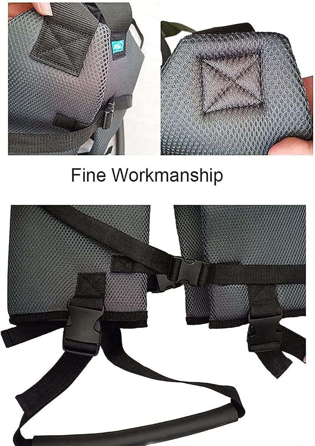 Patient Lift Slings Drive Standing Leg Trainers Exercise Thigh Hip Waist Lumbar Supports Walking Standing Aids Transfer Belt, Rehabilitation Aids for Patients, Gray