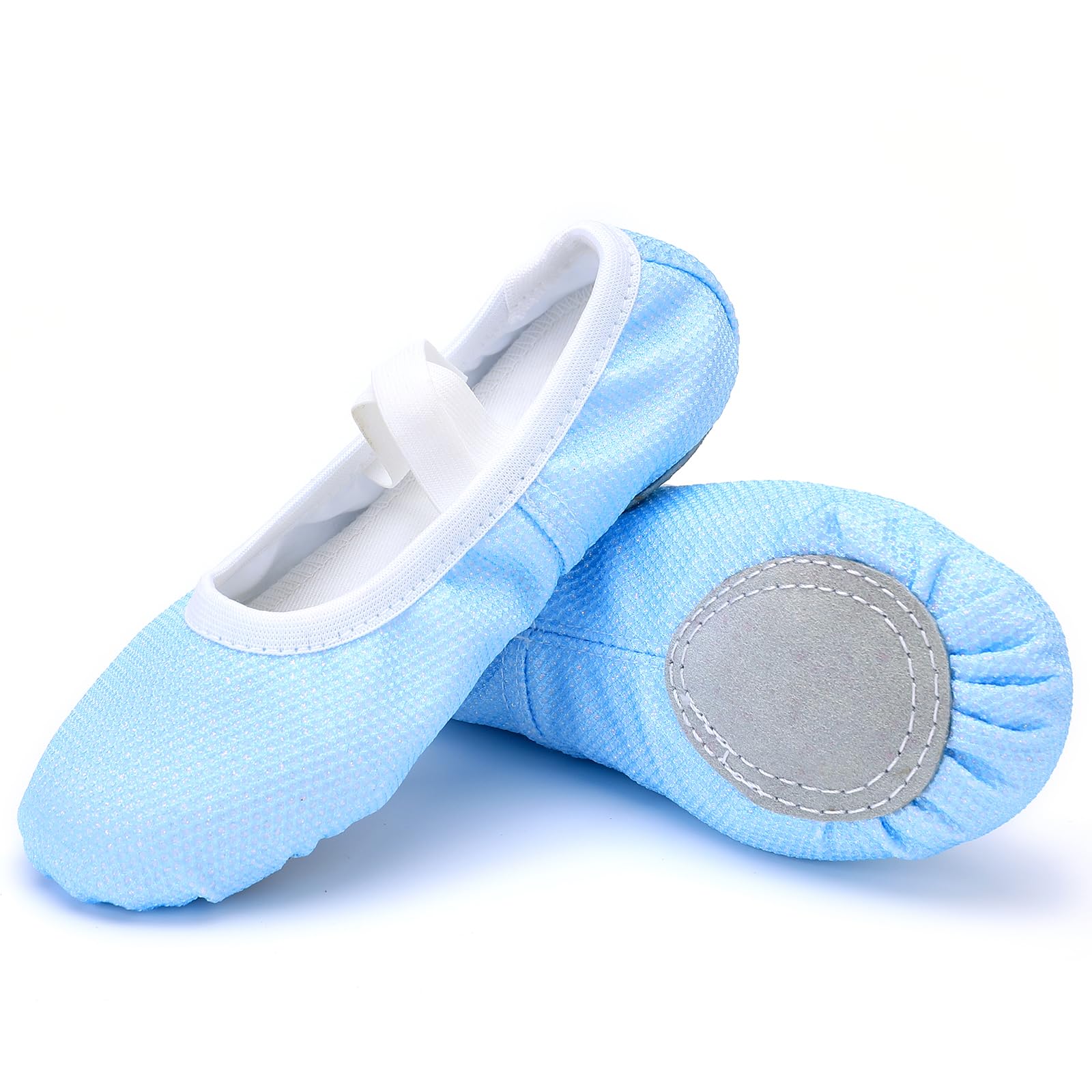 Girls Ballet Shoes Glitter Split-Sole Dance Slippers ...