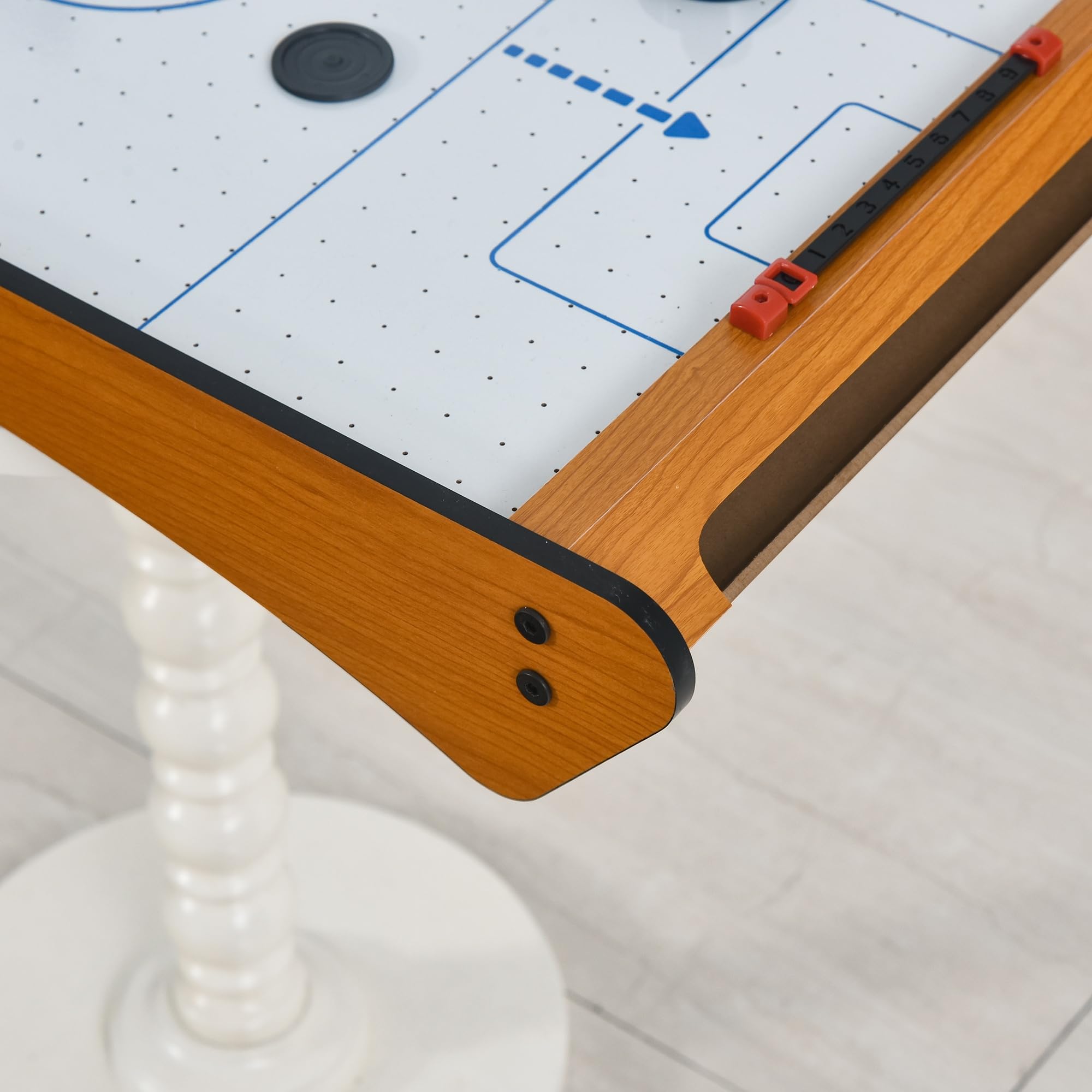HOMCOM Table Hockey air Portable 2,5FT, Bois, pour Enfants/Adultes