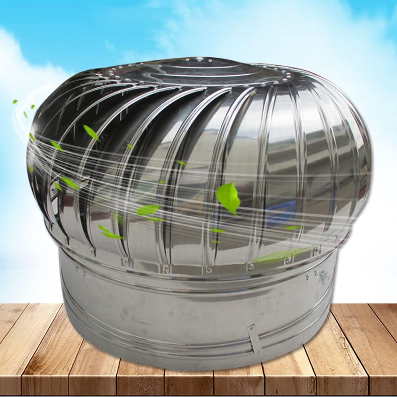 Sombrerete Giratorio de Acero Inoxidable para Chimenea, con un diámetro de rotación de 150 mm, Que Mejora la ventilación y Protege contra el Viento y la Lluvia.