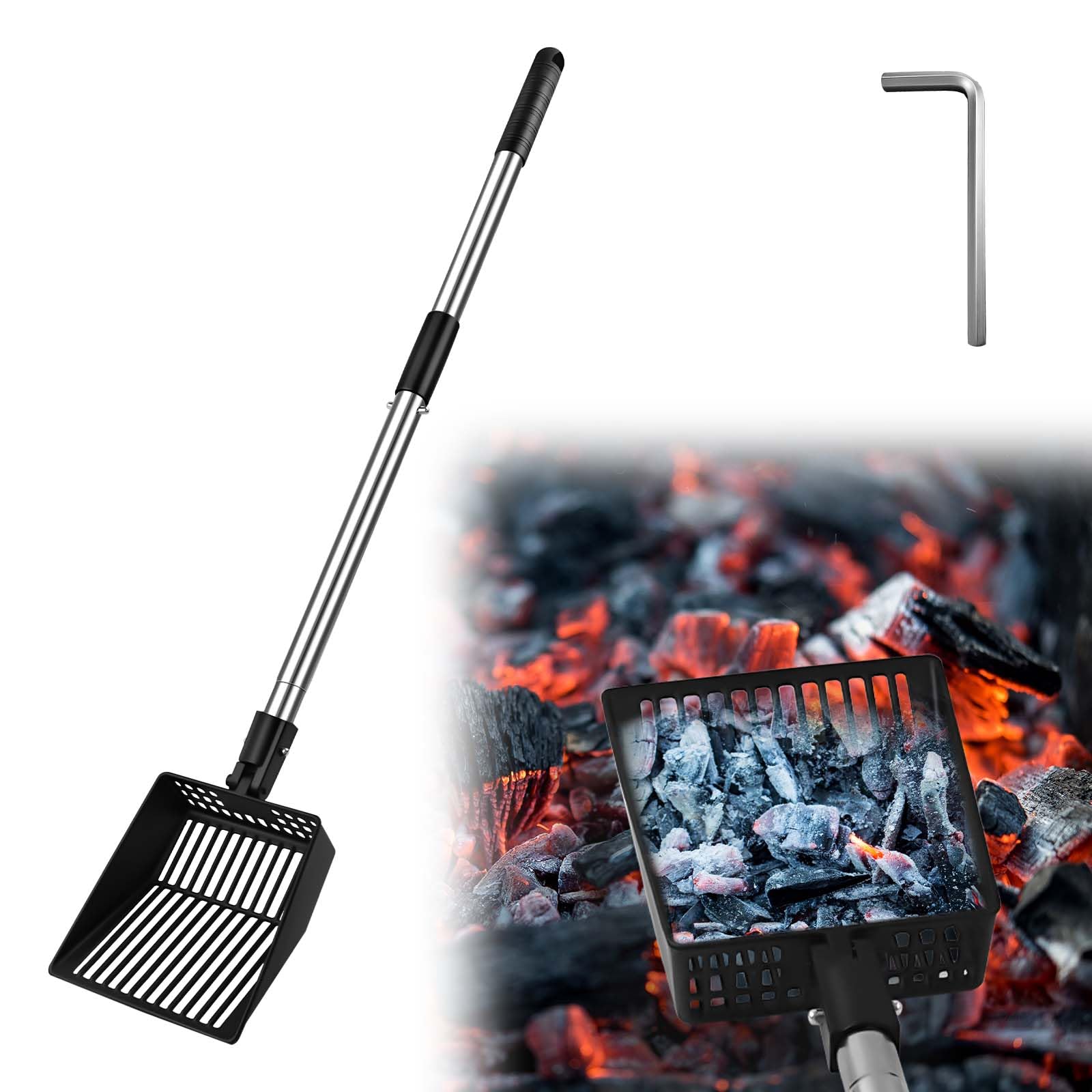 Amazon.com: Long Handle Fireplace Ash Sifter, Hollow Out Metal