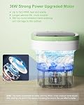 16L Portable Washing Machine, Large Capacity Washer Deeply Cleans for Underwear, Baby Clothes, Shirts,Small Delicates. Small Laundry and Dryer Combo for Solo Living,Apartments,Hotels,Travel Green