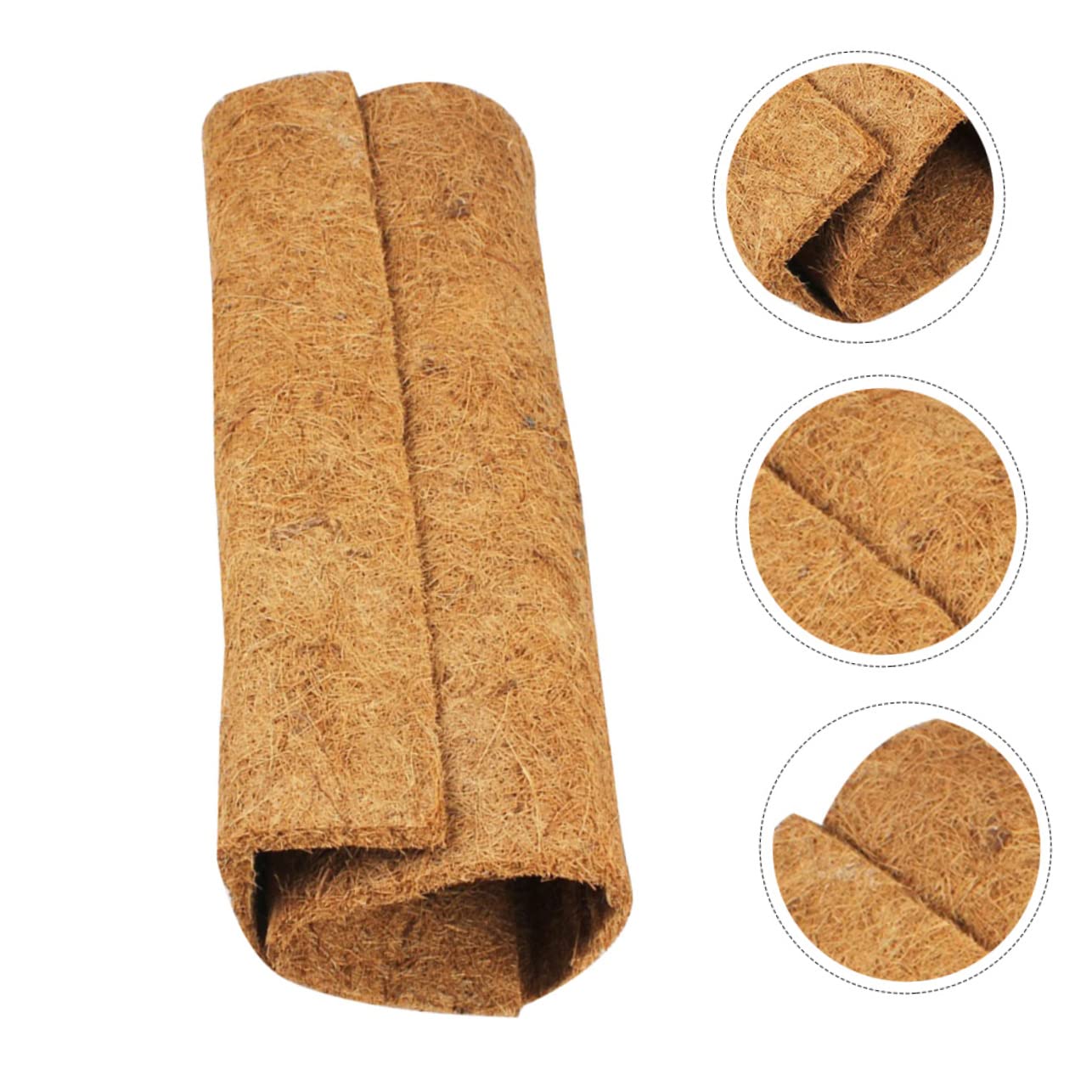 BUTIFULSIC Fiber Pad for Composting 60 * 40cm Coconuts Palm Mat Breathable Sturdy for Plant Growth Protection