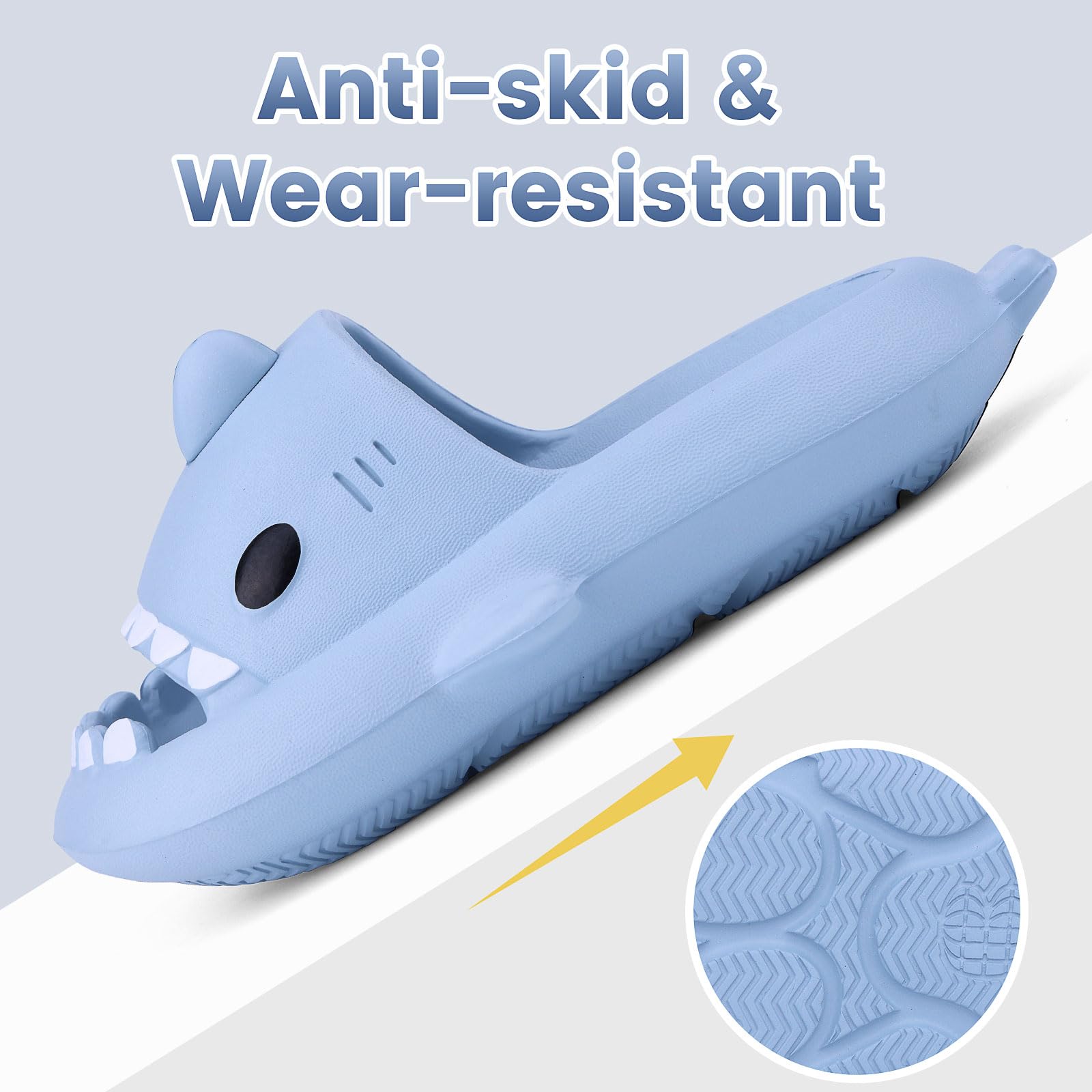Chaussons requins pour enfants Chaussons d'été pour garçons et filles Sandales de plage et de douche antidérapantes Chaussures de piscine à tongs