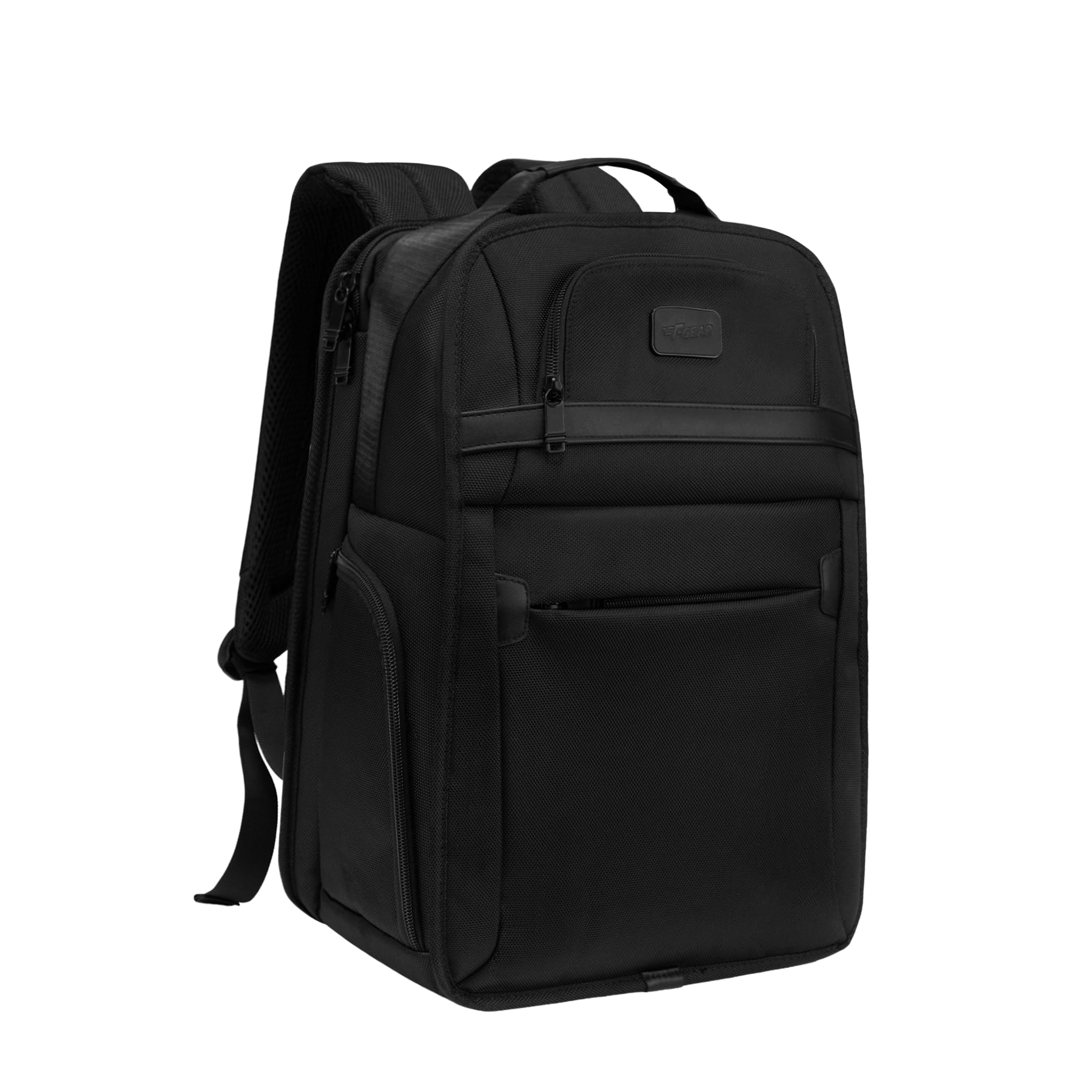 Arvion 22L Premium Black Laptop Backpack with USB & Type-C Charging Ports | 2 Compartments, 1 Pocket | Fits 17-inch Laptop | Water-Resistant, Luggage Strap, Organizer | Office & Travel Backpack-image-15