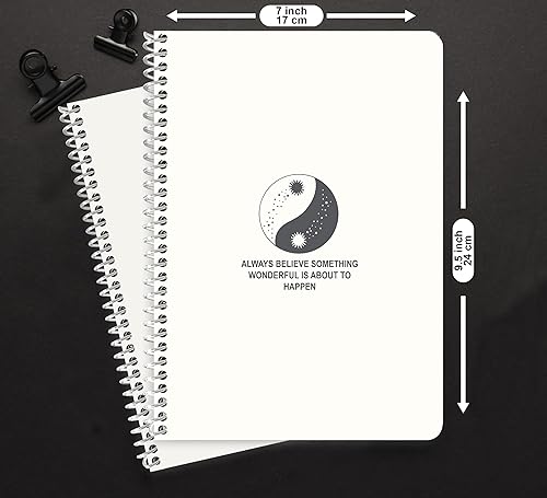Miniatura 2 de LALION Diseño lindo, duradero, tapa dura, cuaderno espiral punteado, diario de 6.7 x 9.45 pulgadas, 200 páginas100 hojas, bala, papel grueso de alta